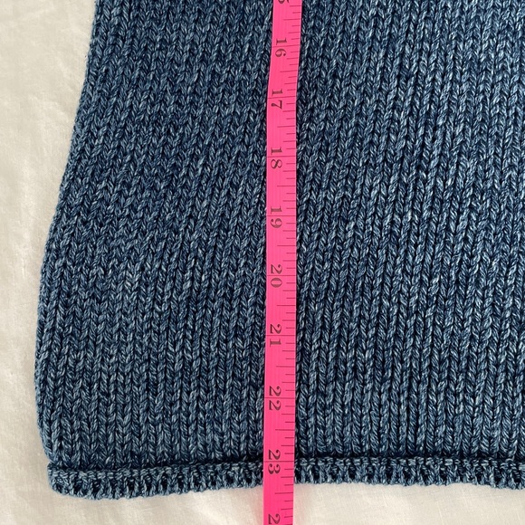 Vintage Indigo Dye Short Sleeve Cotton Knit Sweater Blue Willi’s XL - Picture 5 of 11